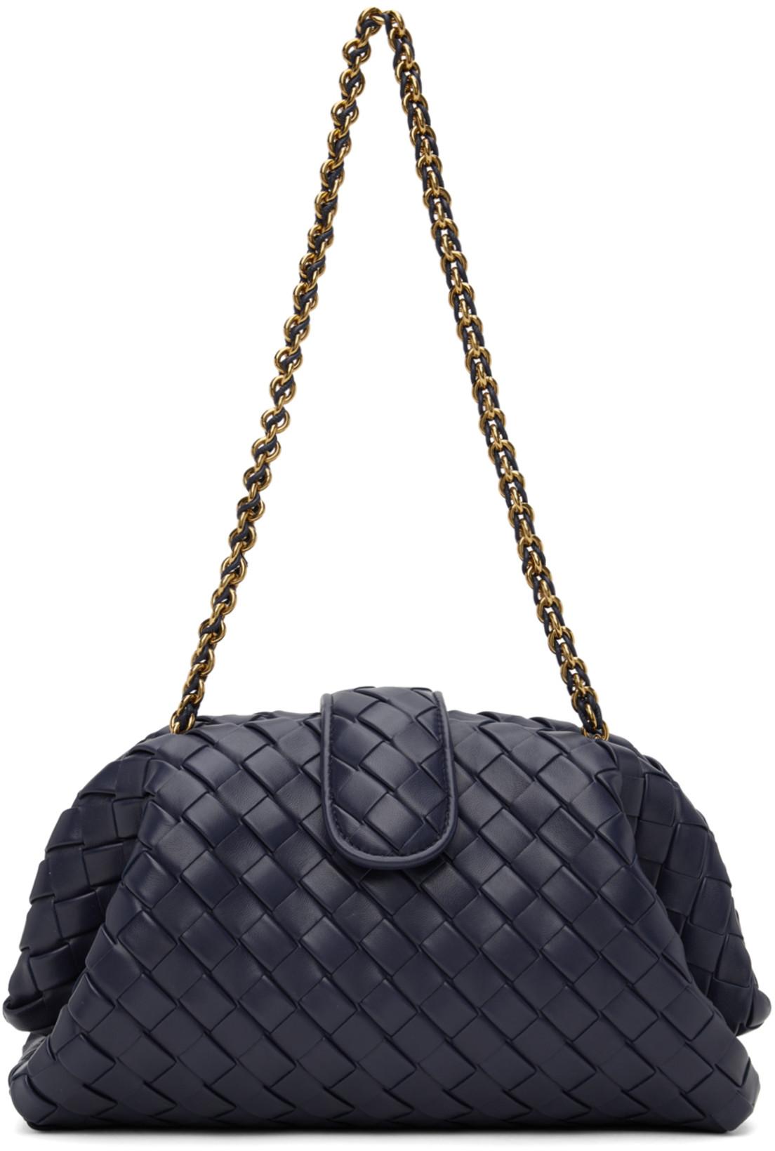 Navy Teen Lauren 1980 Chain Clutch by BOTTEGA VENETA