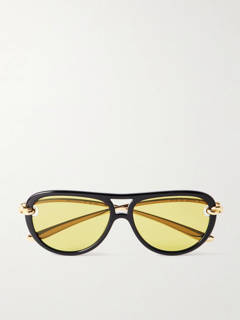 New Knot aviator-style acetate and gold-tone sunglasses by BOTTEGA VENETA