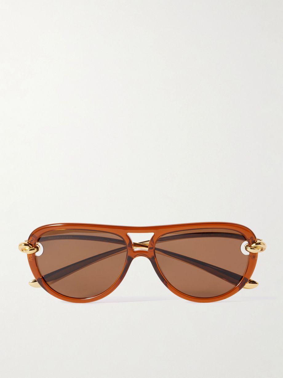 New Knot aviator-style acetate and gold-tone sunglasses by BOTTEGA VENETA