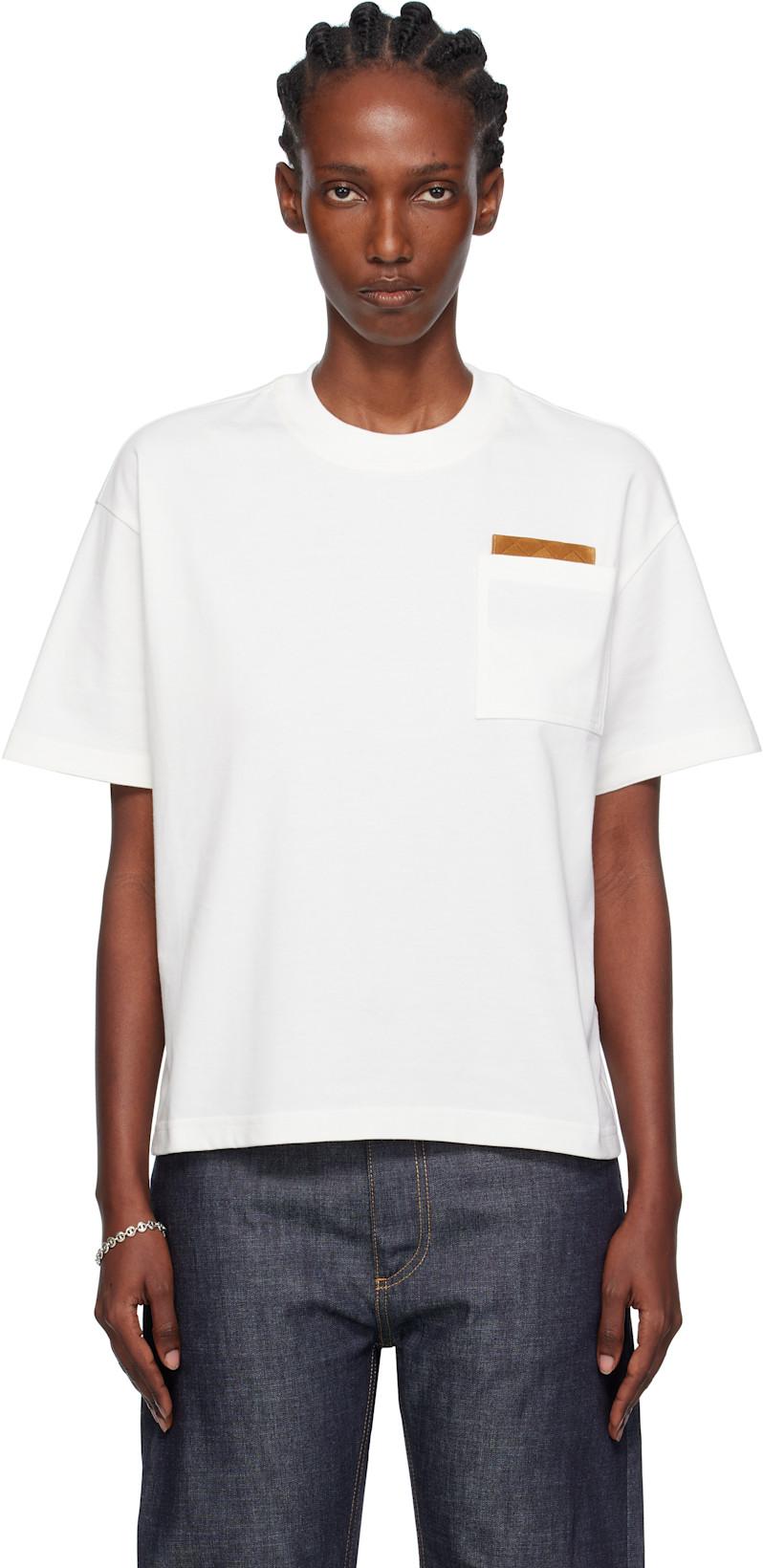 Off-White Cotton Jersey T-shirt by BOTTEGA VENETA