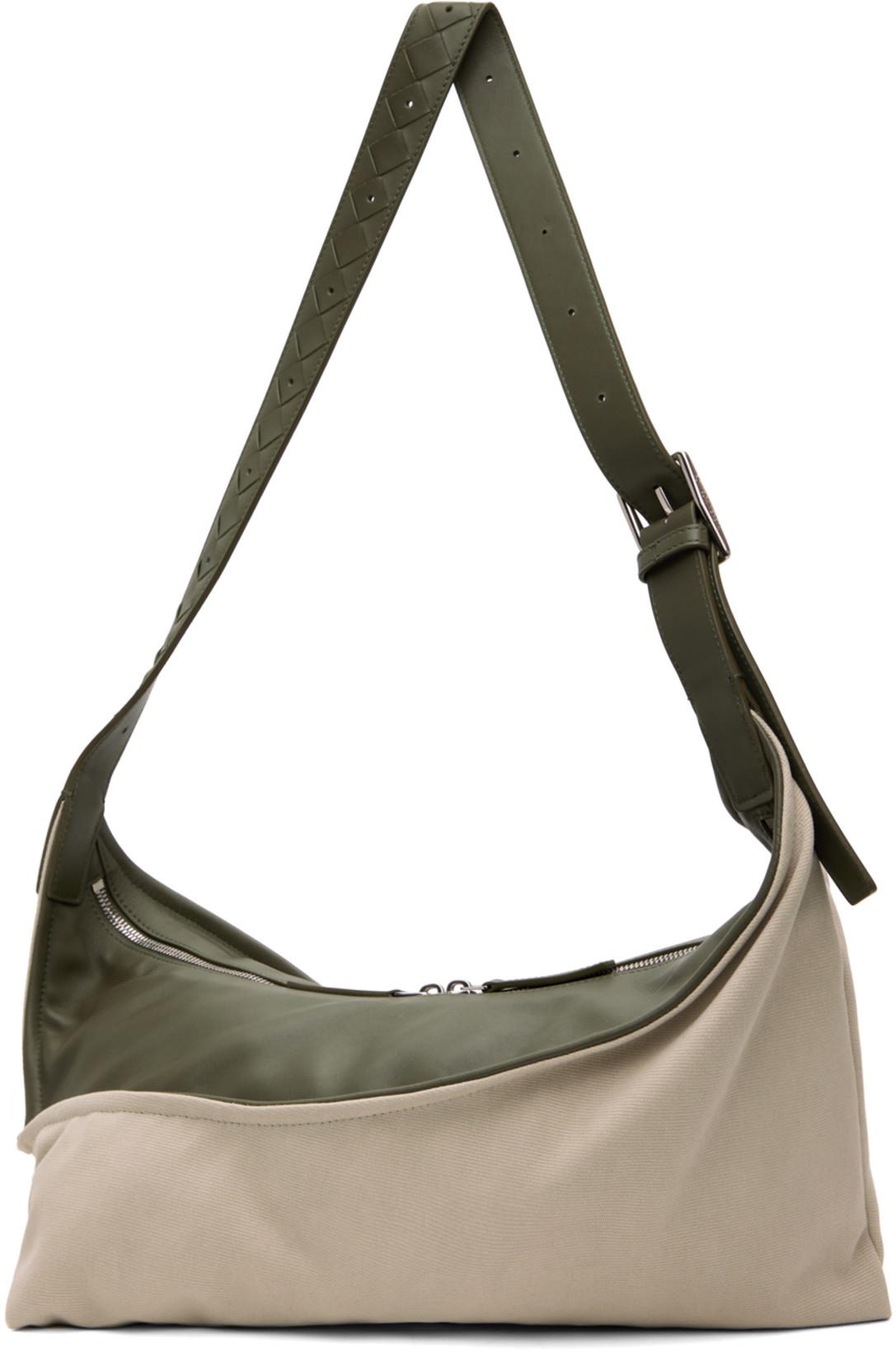 Off-White & Green Small Zigzag Bag by BOTTEGA VENETA