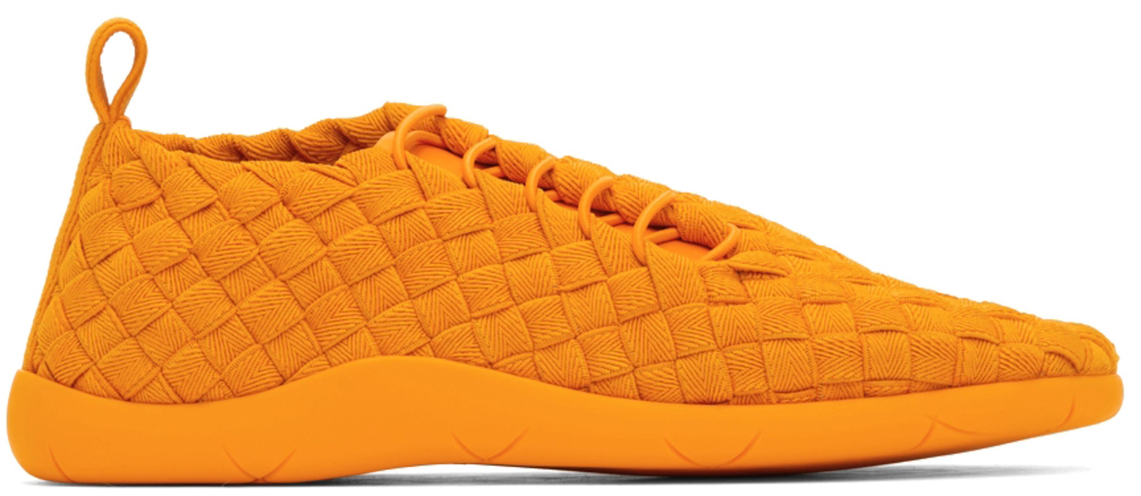 Orange Intrecciato Low Sneakers by BOTTEGA VENETA