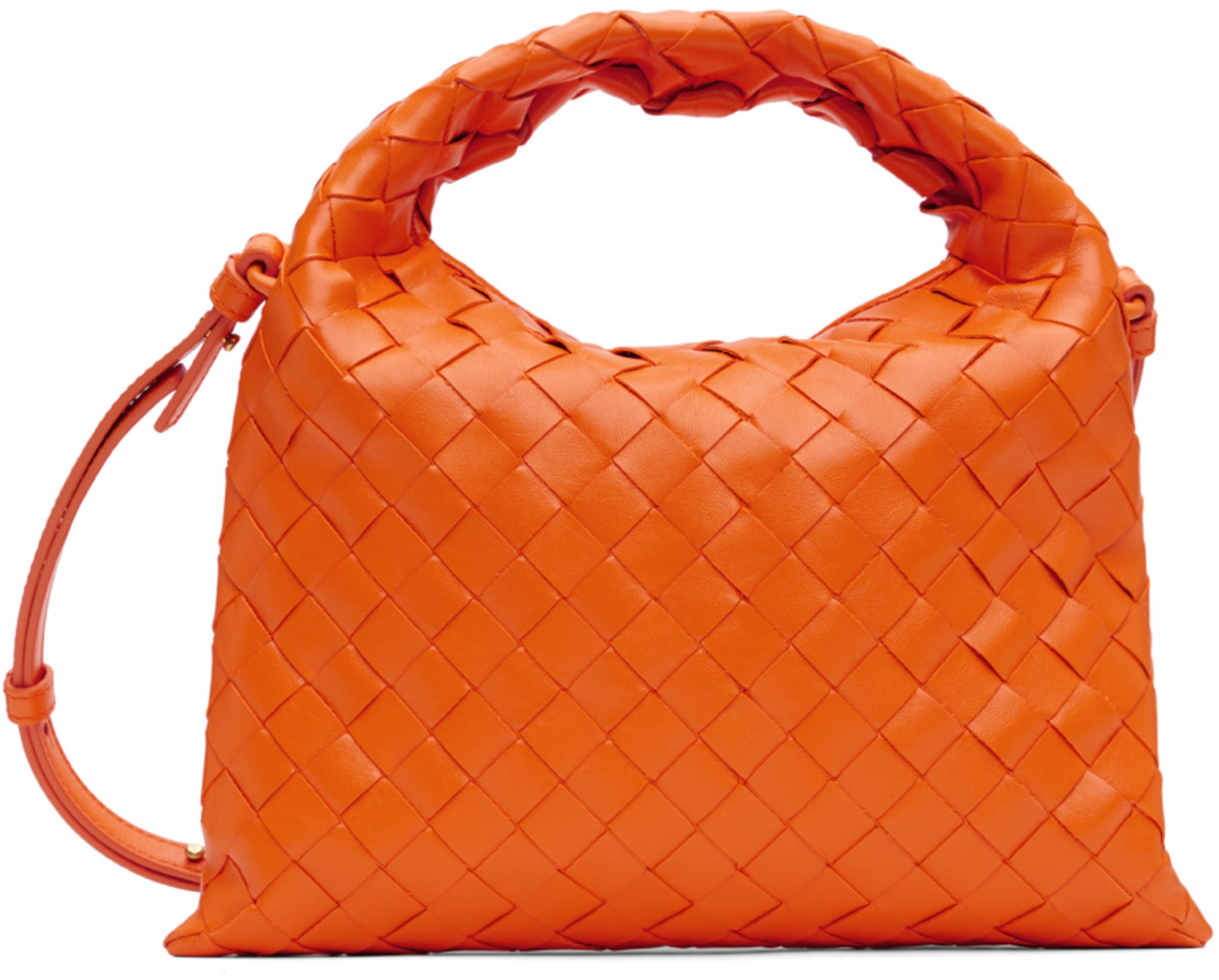 Orange Mini Hop Bag by BOTTEGA VENETA