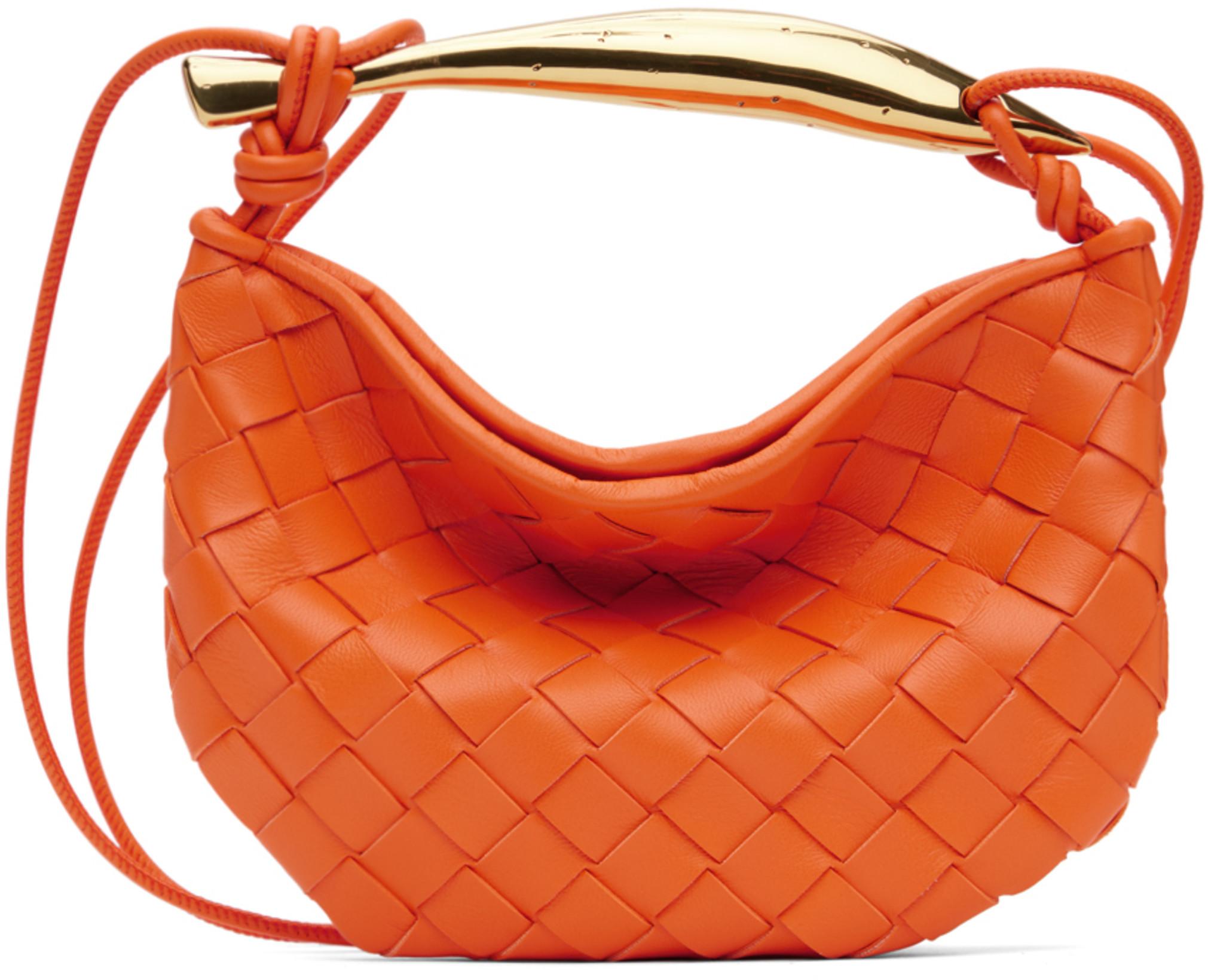 Orange Mini Sardine Bag by BOTTEGA VENETA
