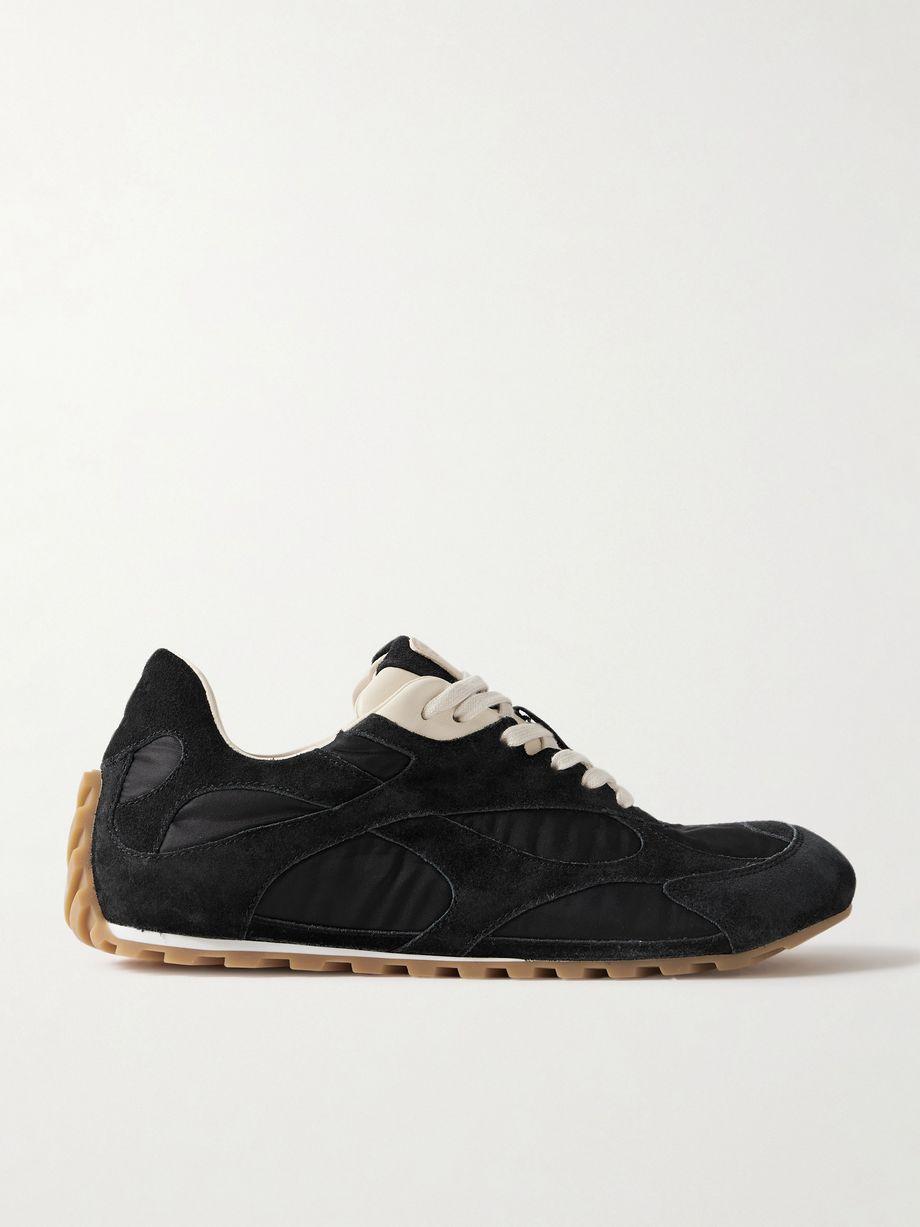 Orbit leather-trimmed suede and shell sneakers by BOTTEGA VENETA