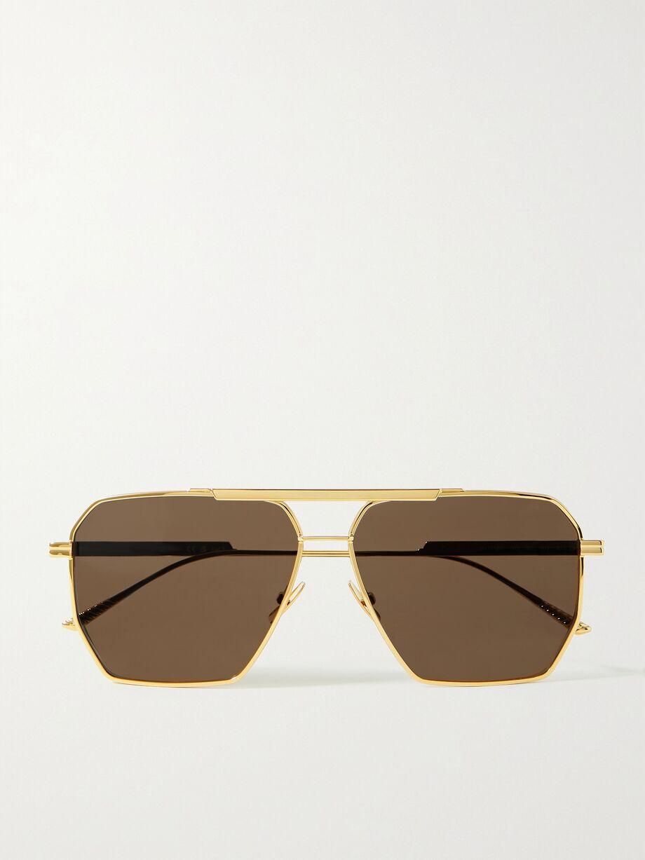 Original aviator-style gold-tone sunglasses by BOTTEGA VENETA