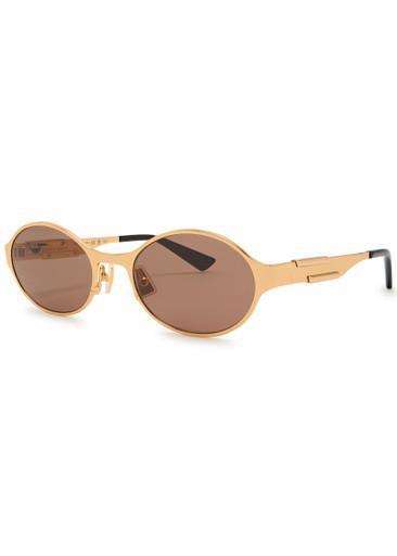 Oval-frame sunglasses by BOTTEGA VENETA