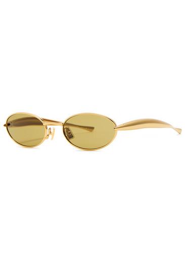 Oval-frame sunglasses by BOTTEGA VENETA