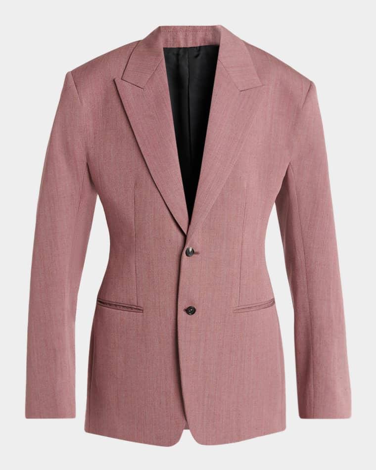 Oversized Wool-Linen Single-Breasted Jacket by BOTTEGA VENETA