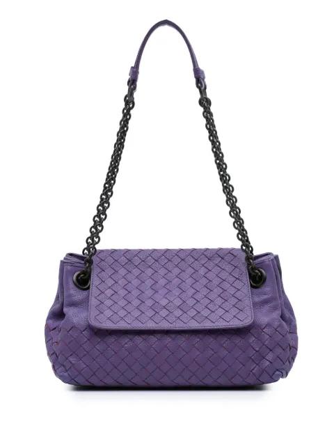 2012-2024 Small Madras Goatskin Intrecciato shoulder bag by BOTTEGA VENETA PRE-OWNED