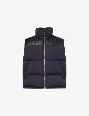 Padded High-Neck Woven-Down Gilet by BOTTEGA VENETA