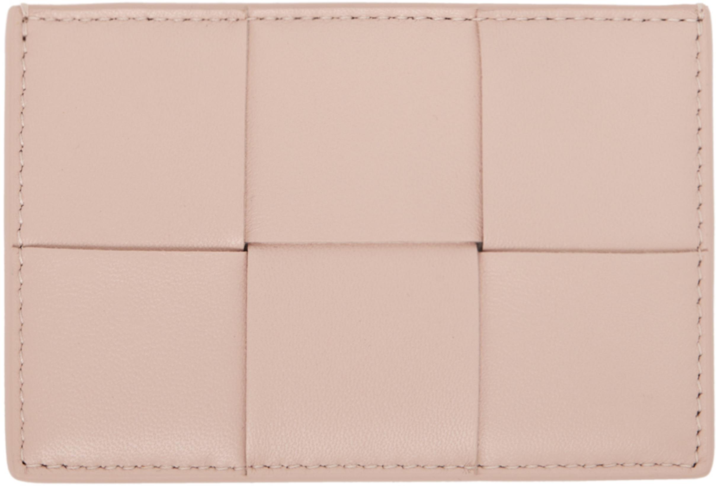 Pink Cassette Credit Card Holder by BOTTEGA VENETA