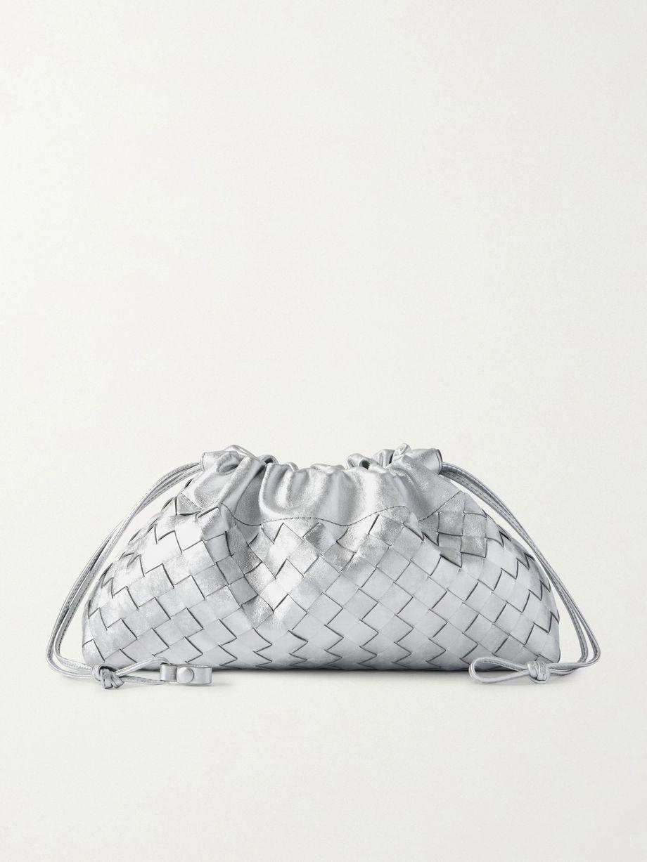 Pouch Intrecciato metallic leather pouch by BOTTEGA VENETA