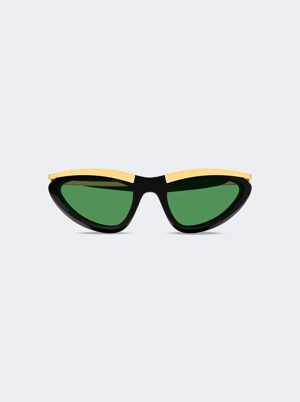 Prisma Cat Eye Sunglasses Black by BOTTEGA VENETA