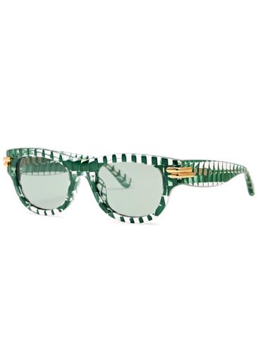 Rectangle-frame sunglasses by BOTTEGA VENETA
