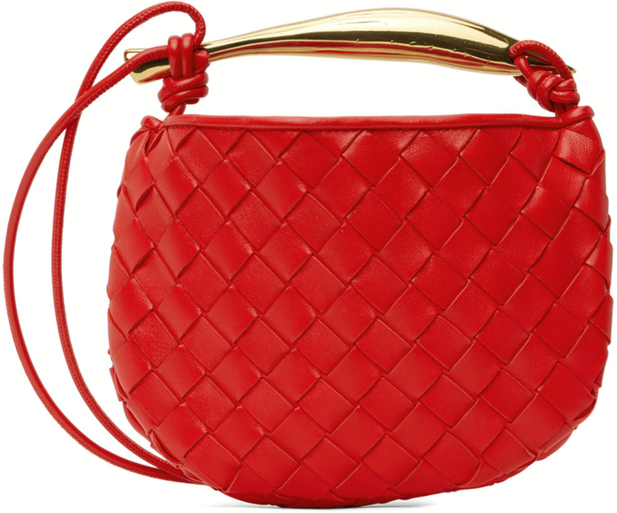 Red Mini Sardine Bag by BOTTEGA VENETA