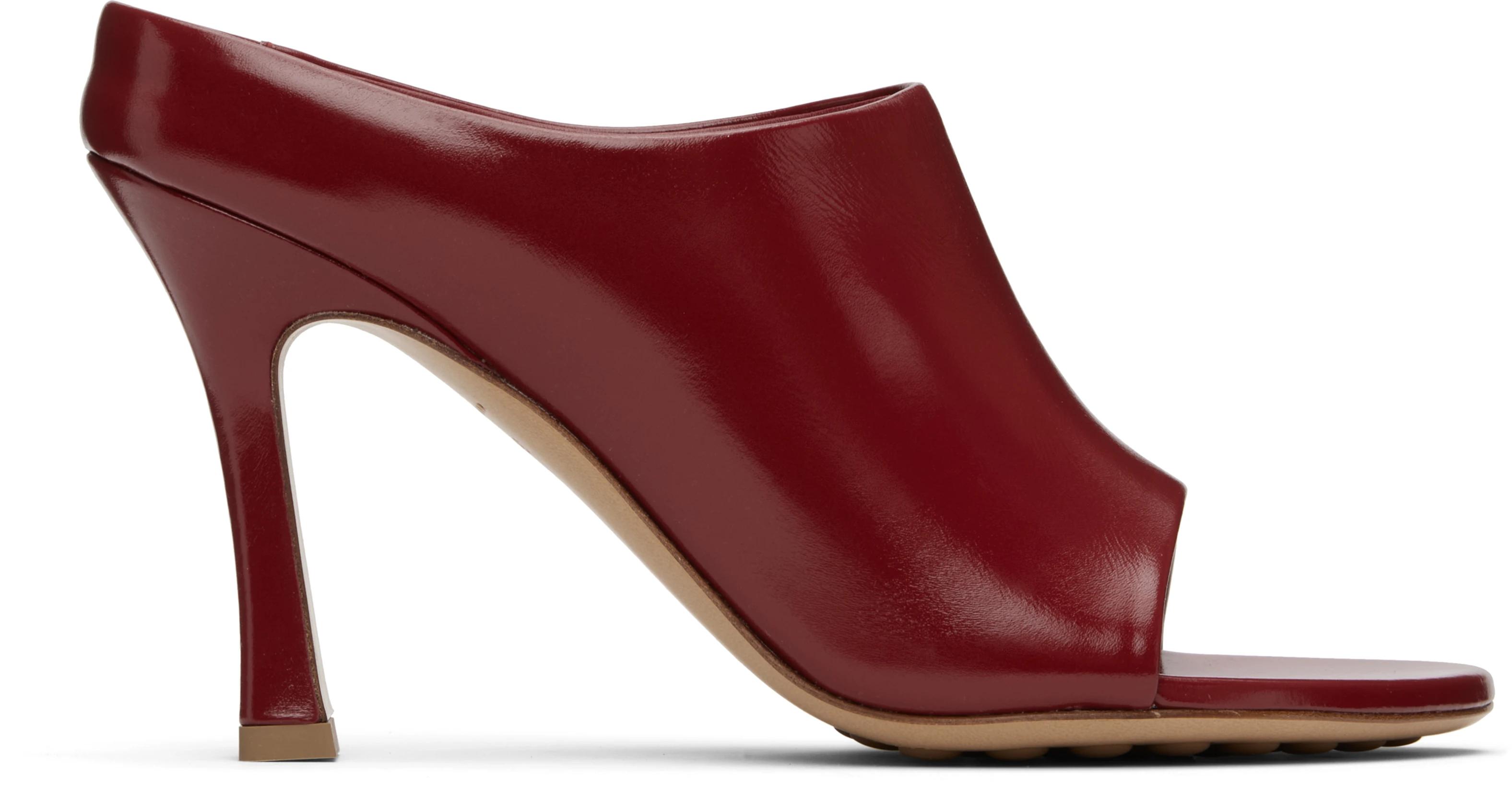 Red Rana Mule Heeled Sandals by BOTTEGA VENETA