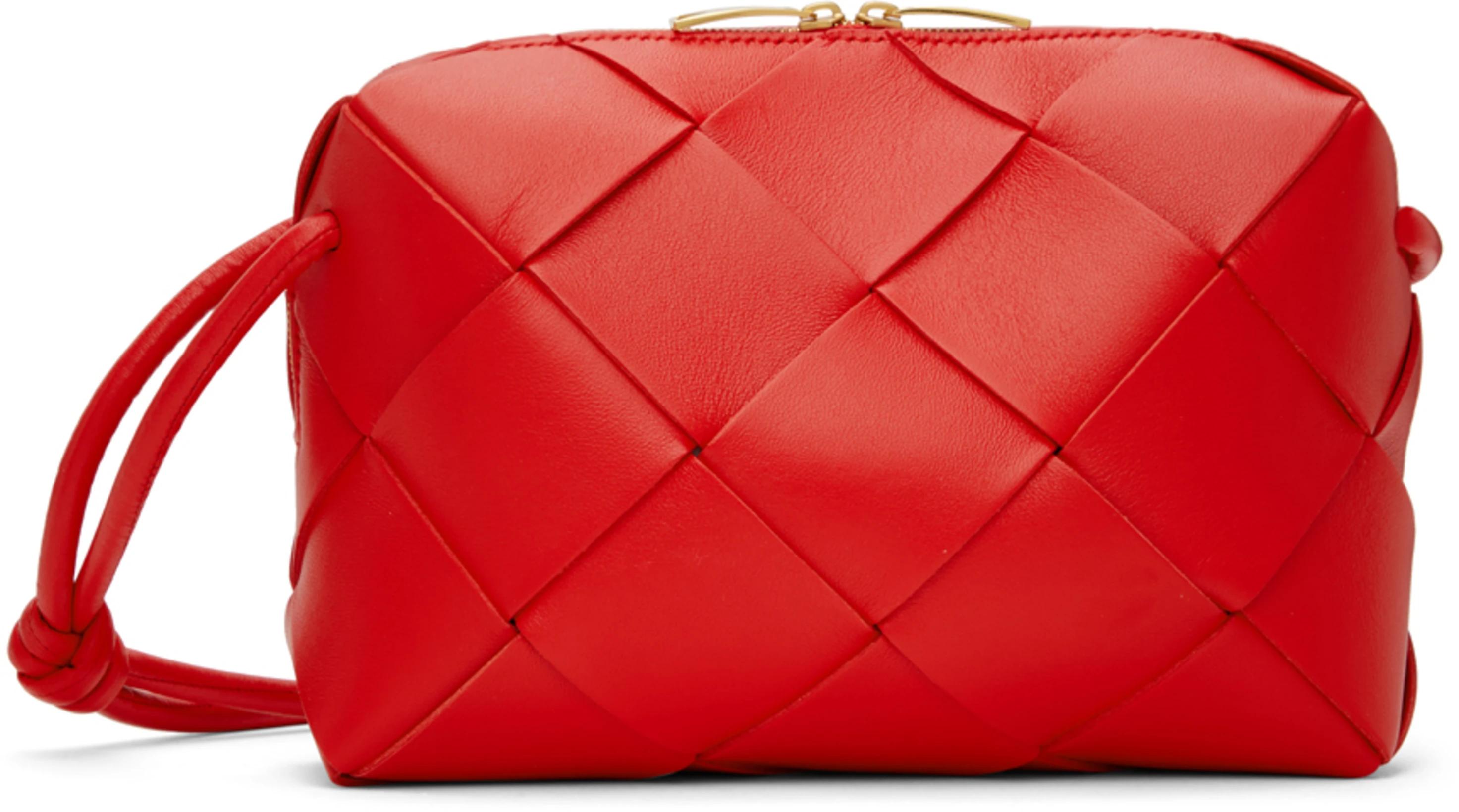 Red Small Cassette Camera Bag by BOTTEGA VENETA