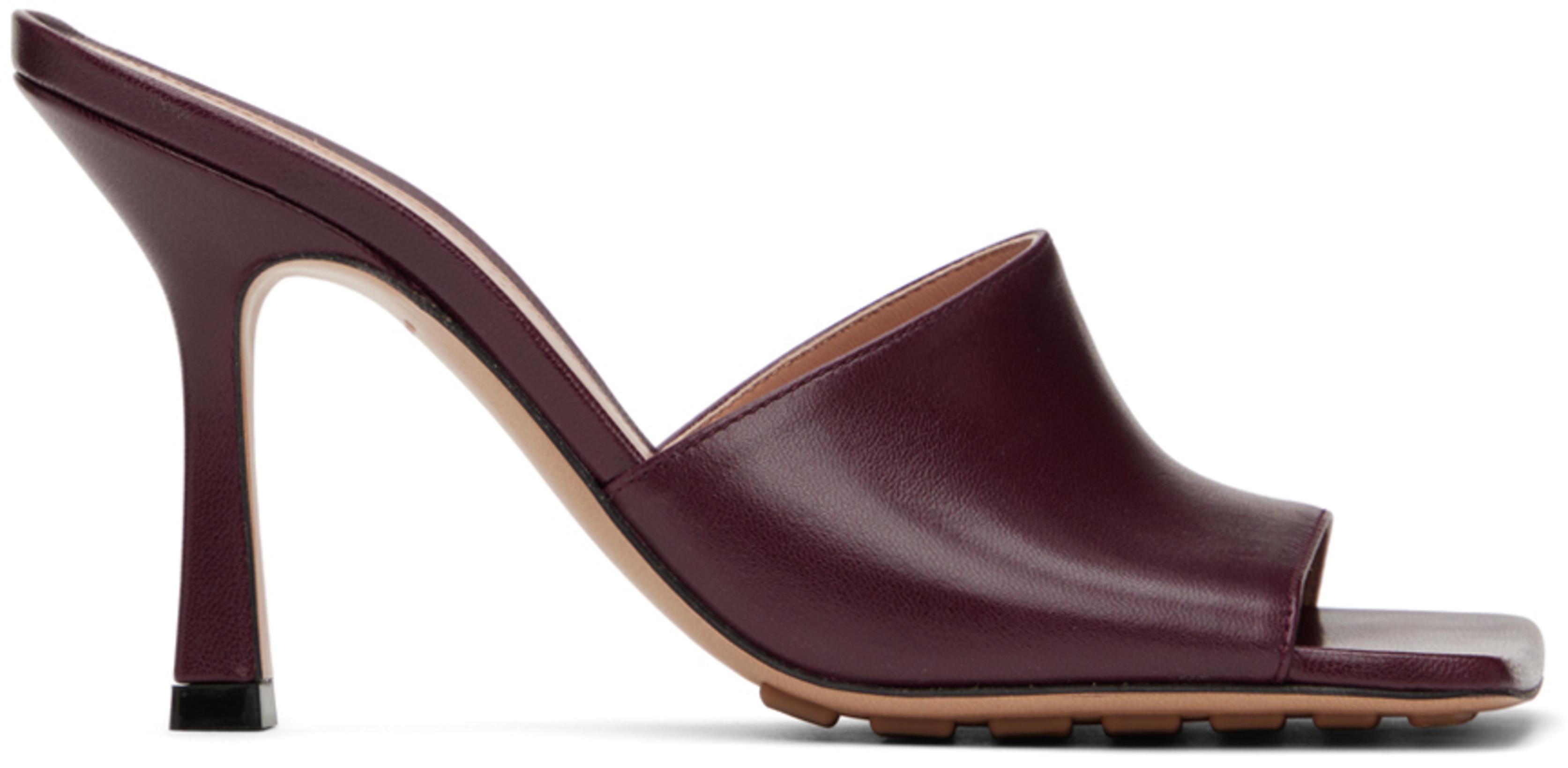 Red Stretch Heeled Mule by BOTTEGA VENETA
