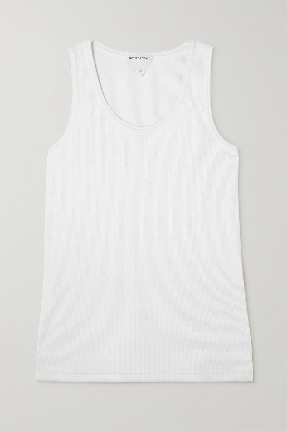 Ribbed stretch-cotton jersey tank by BOTTEGA VENETA