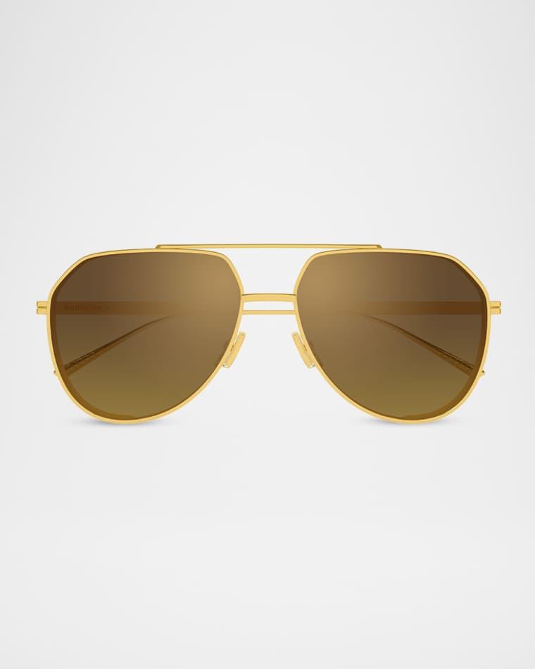 Ribbon 60mm Metal Aviator Sunglasses by BOTTEGA VENETA