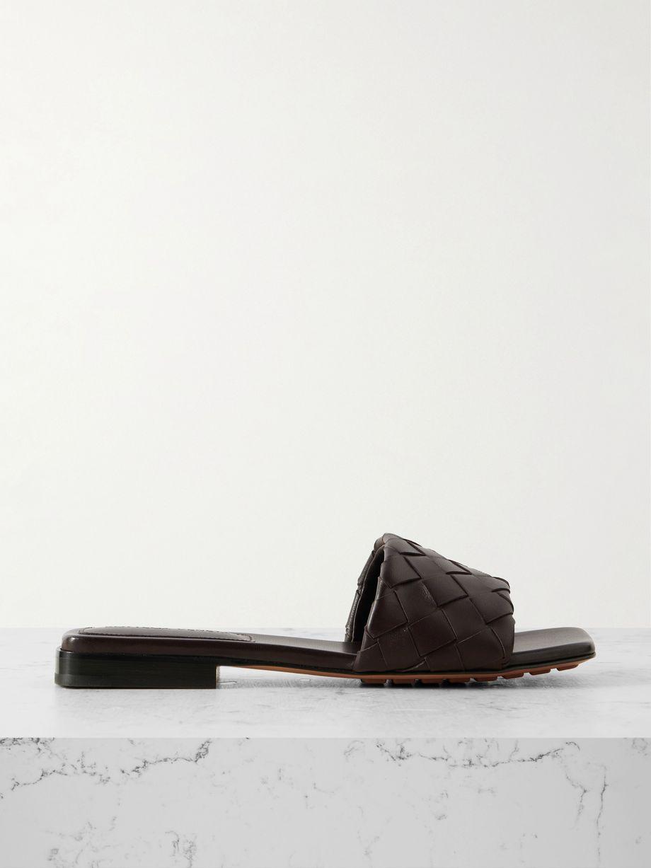 Riva intrecciato leather slides by BOTTEGA VENETA