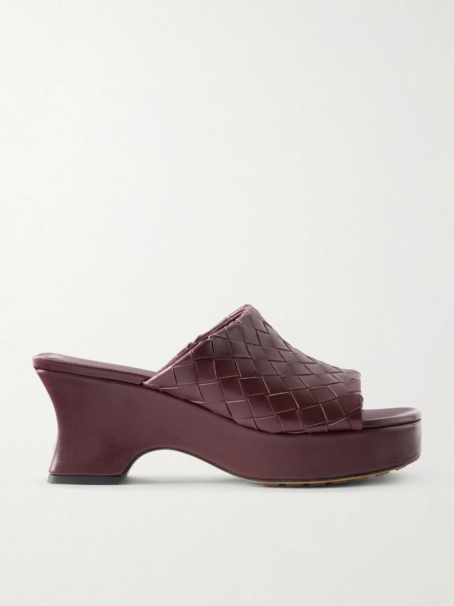 Rosita leather wedge mules by BOTTEGA VENETA
