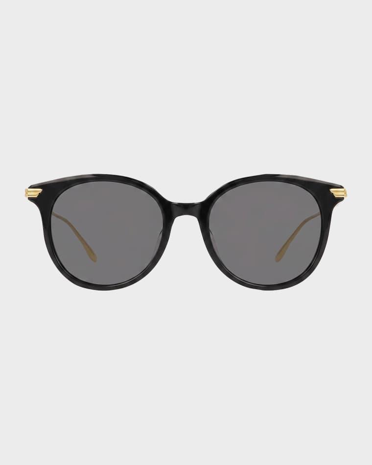 Round Acetate/Metal Sunglasses by BOTTEGA VENETA