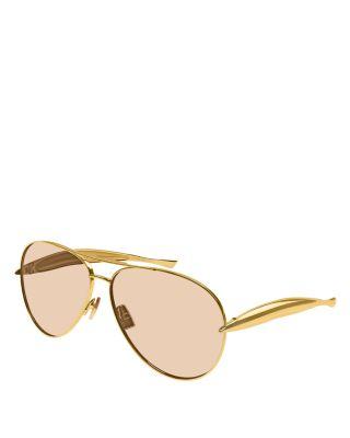 Sardine Pilot Metal Sunglasses by BOTTEGA VENETA