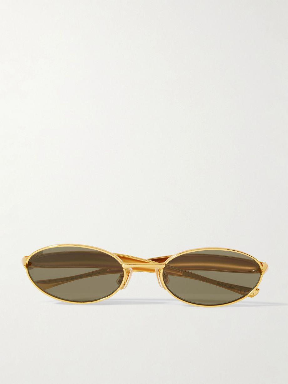 Sardine oval-frame gold-tone sunglasses by BOTTEGA VENETA