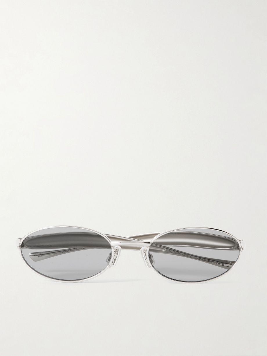 Sardine oval-frame silver-tone sunglasses by BOTTEGA VENETA