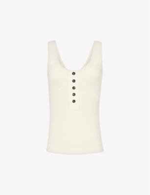Scoop-neck sleeveless stretch-cotton top by BOTTEGA VENETA