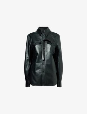 Semi Shiny Collared Leather Shirt by BOTTEGA VENETA