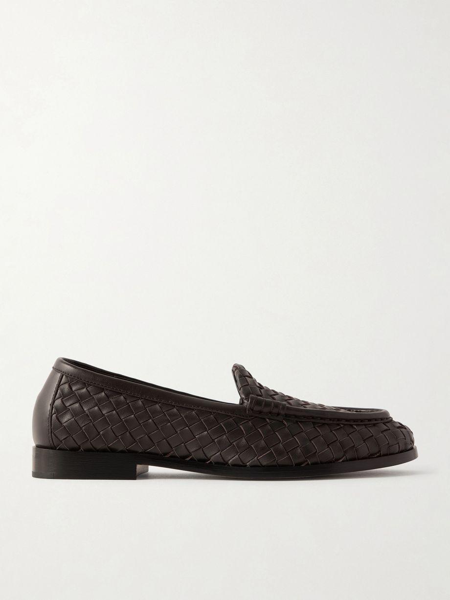 Silenzio intrecciato leather loafers by BOTTEGA VENETA