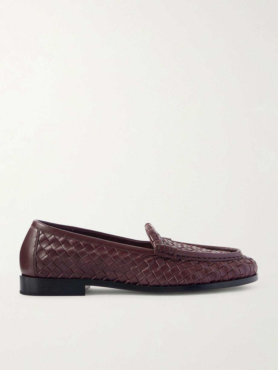Silenzio intrecciato leather loafers by BOTTEGA VENETA