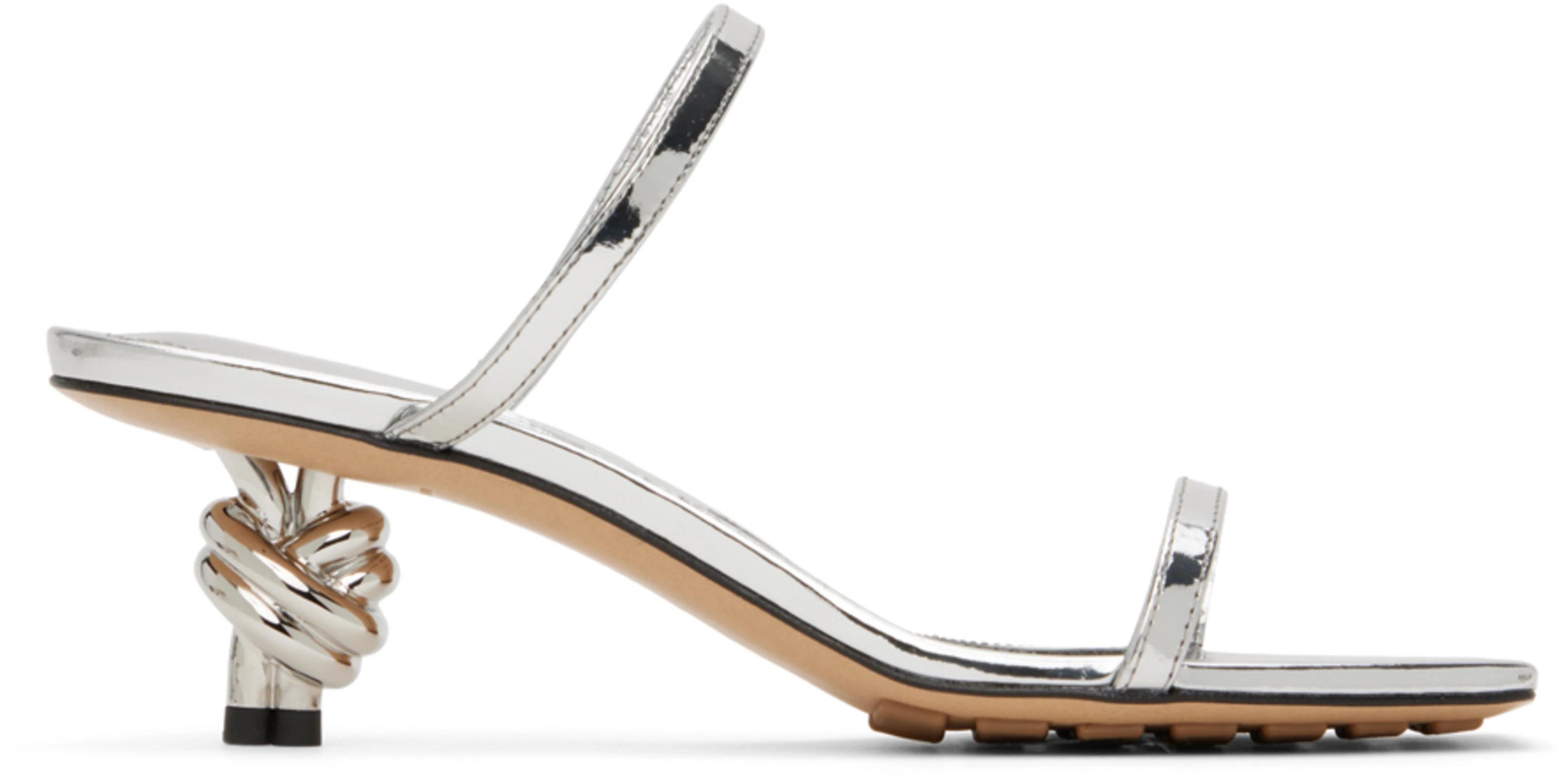 Silver Knot Mules by BOTTEGA VENETA