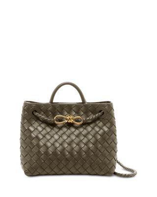 Small Andiamo Intrecciato Leather Top Handle Bag by BOTTEGA VENETA