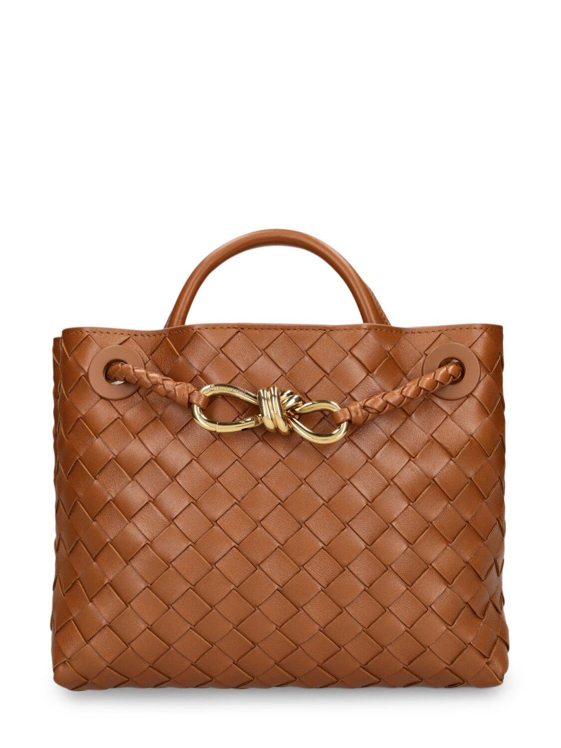 Small Andiamo Leather Top Handle Bag by BOTTEGA VENETA