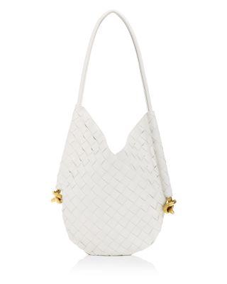 Solstice Intrecciato Leather Shoulder Bag by BOTTEGA VENETA
