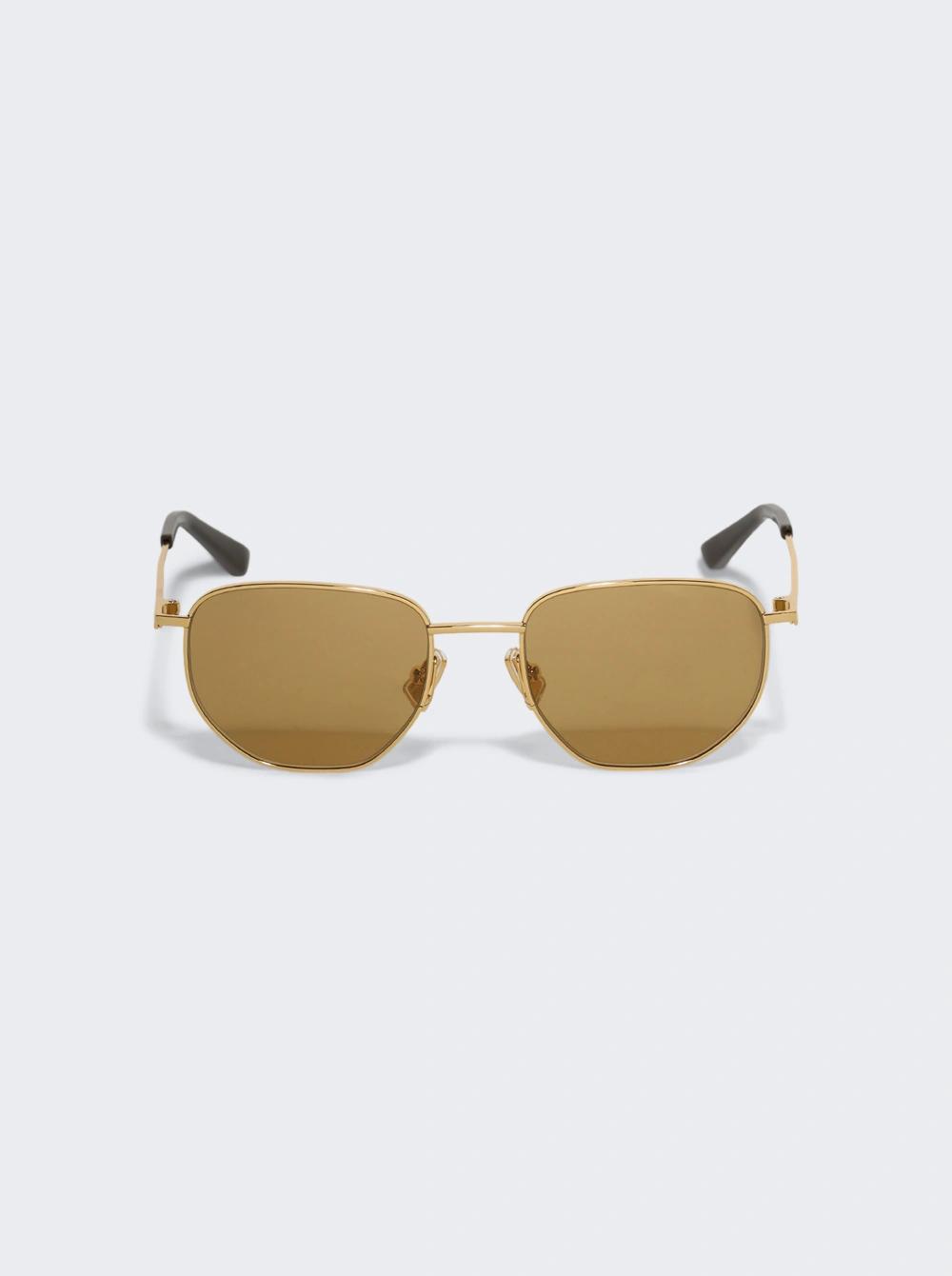 Square Sunglasses Gold  | The Webster by BOTTEGA VENETA