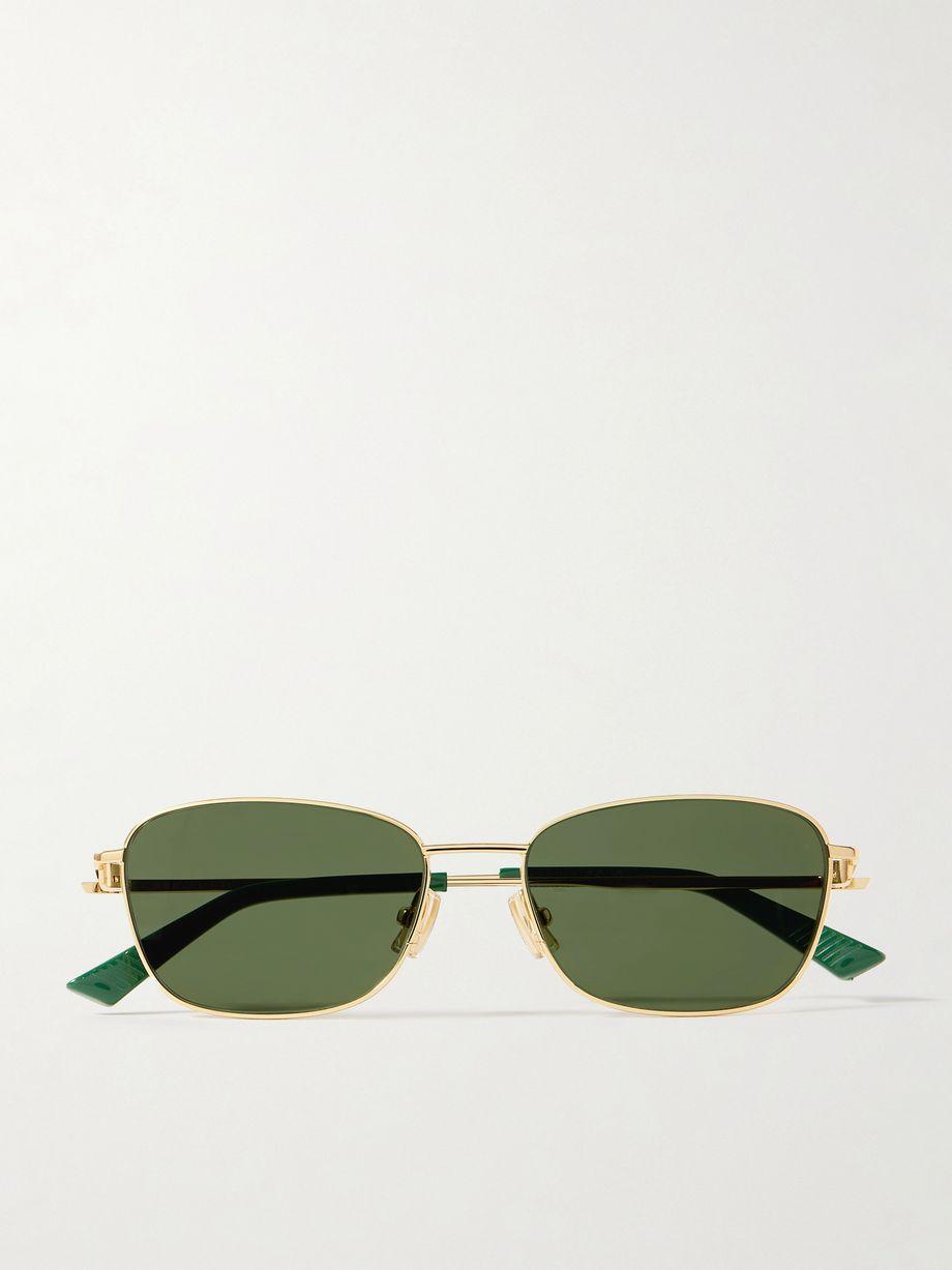Square-frame gold-tone sunglasses by BOTTEGA VENETA