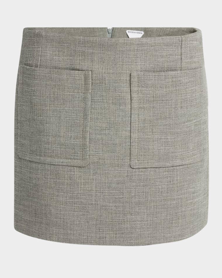 Structured Melange Mini Skirt by BOTTEGA VENETA