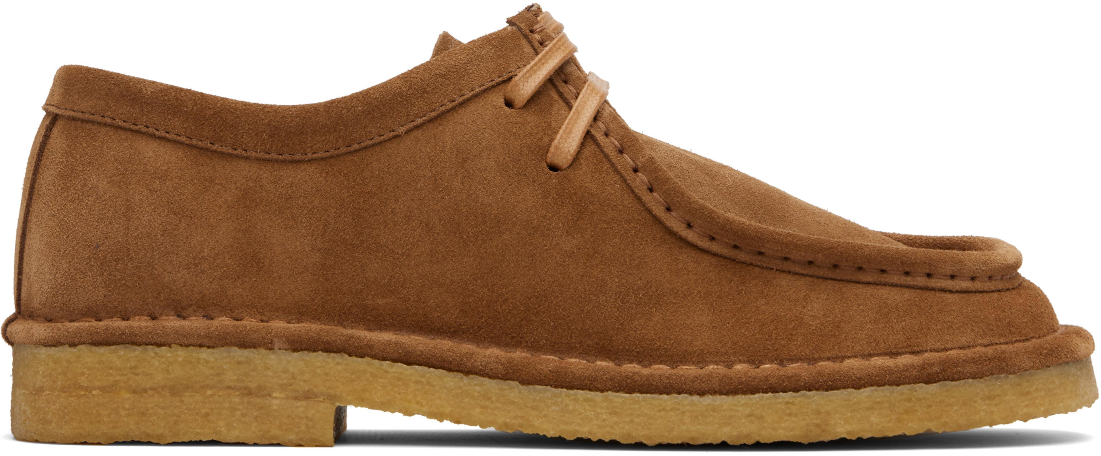 Tan Lace-Up Daddy Oxfords by BOTTEGA VENETA