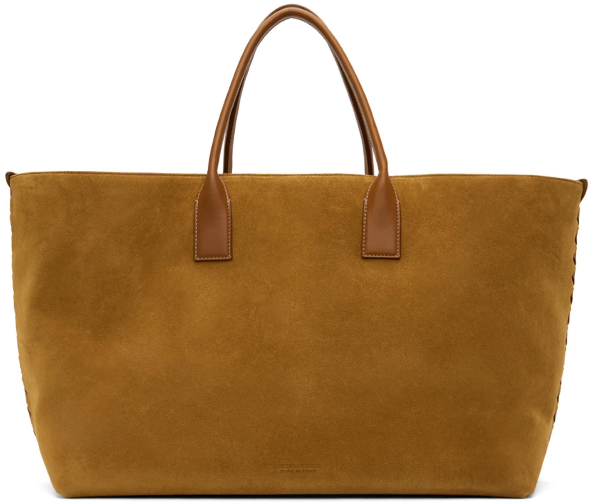 Tan Large Cabat Tote by BOTTEGA VENETA