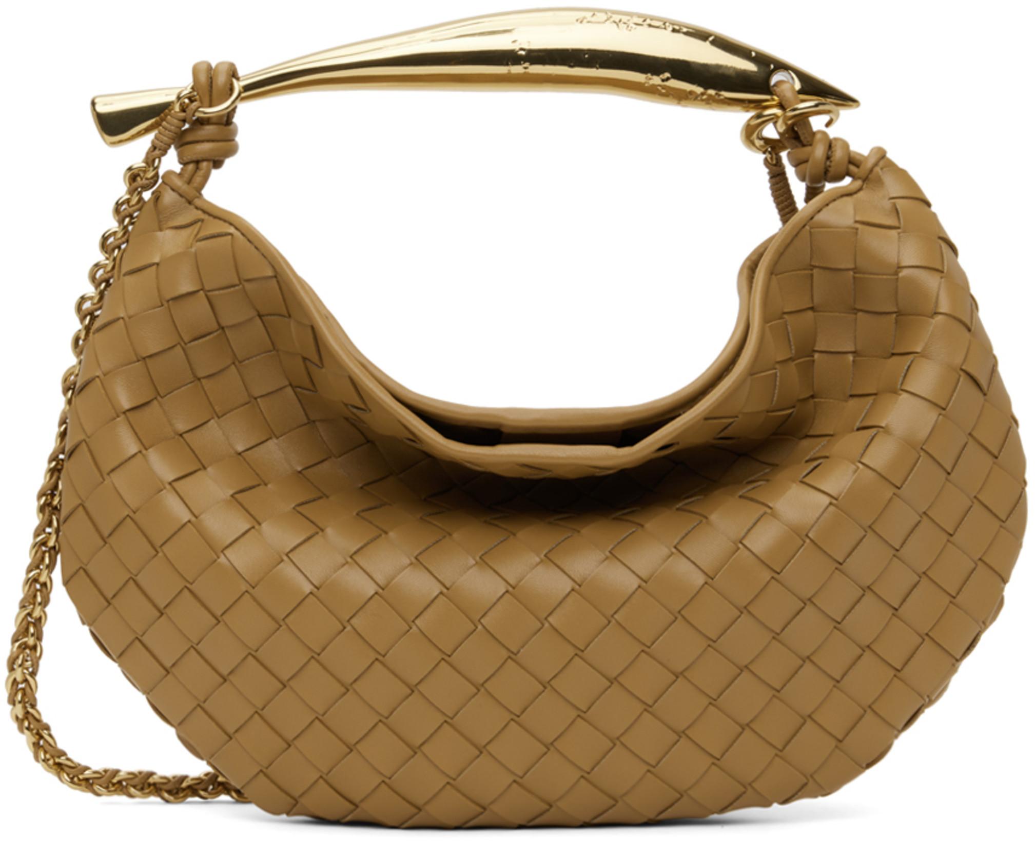 Tan Sardine With Chain Bag by BOTTEGA VENETA