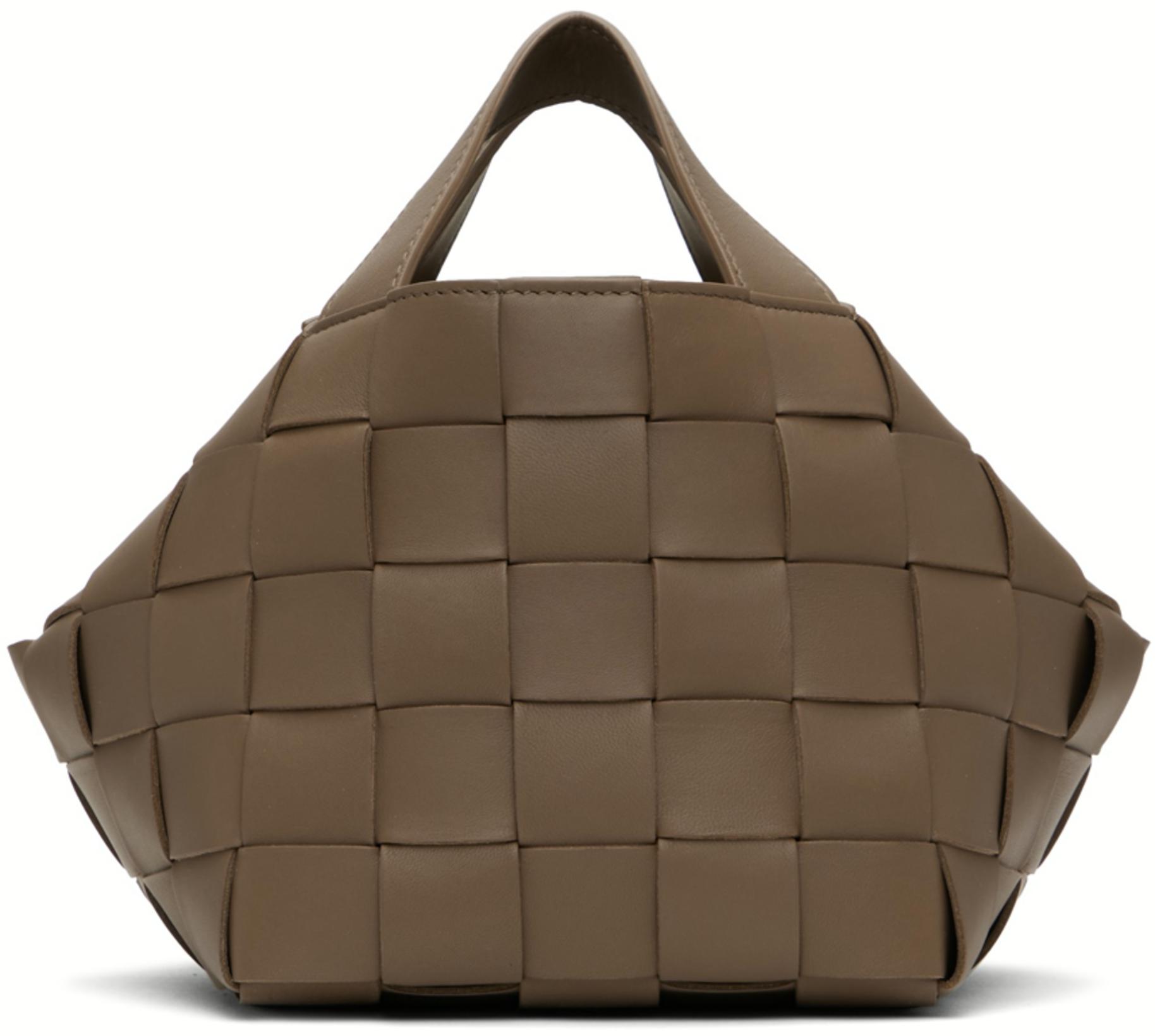 Taupe Bowling Cassette Bag by BOTTEGA VENETA