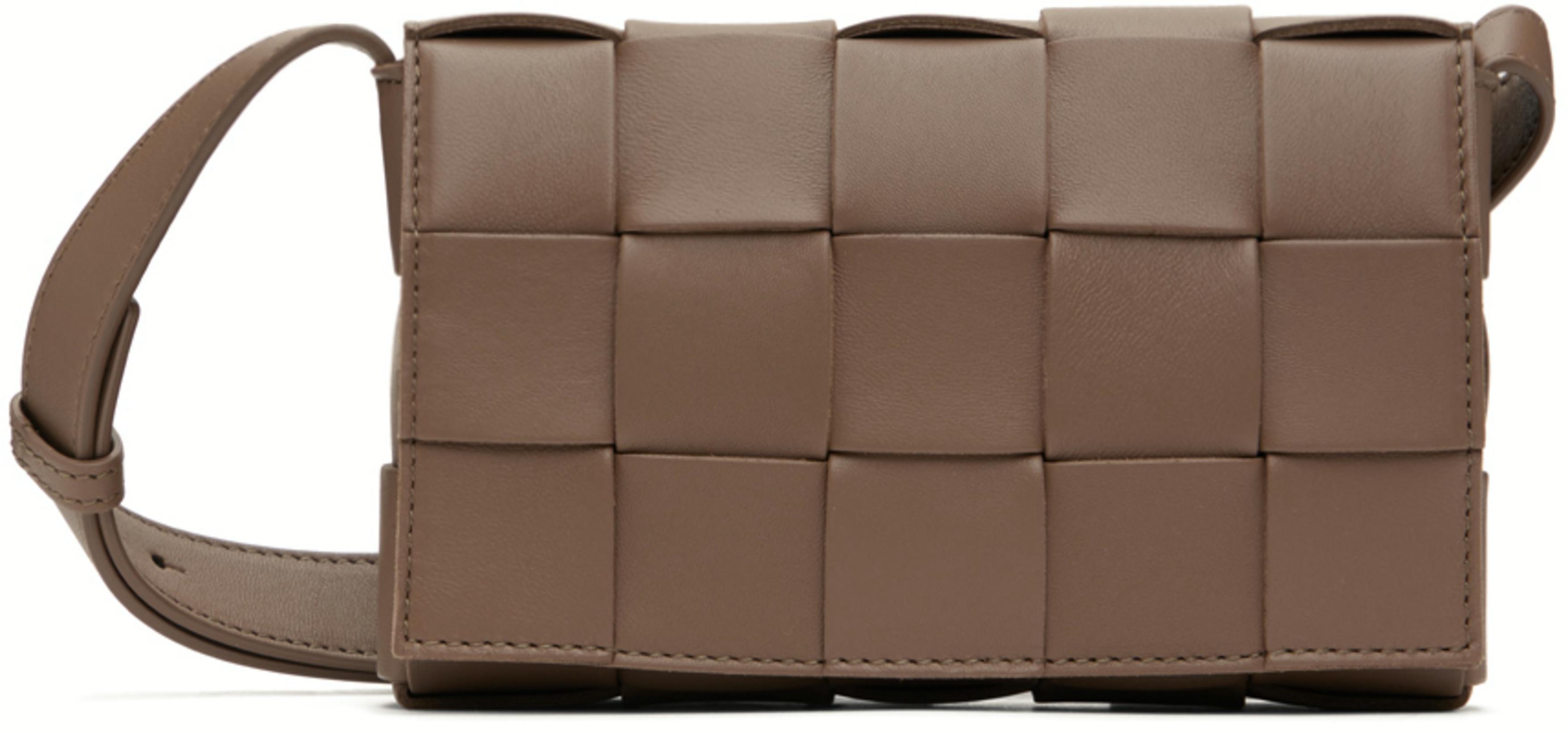 Taupe Small Cassette Bag by BOTTEGA VENETA