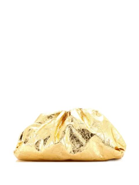 The Pouch Crinkled Metallic Leather clutch bag by BOTTEGA VENETA 
