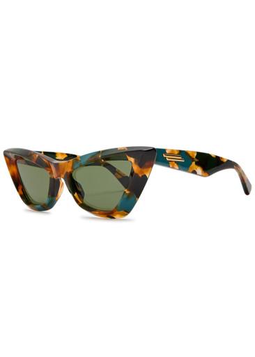Tortoiseshell cat-eye sunglasses by BOTTEGA VENETA
