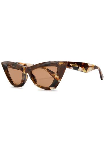 Tortoiseshell cat-eye sunglasses by BOTTEGA VENETA
